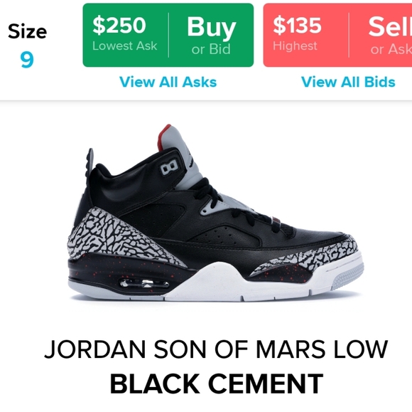 Jordan Other - Jordan Son of Mars Low Black Cement